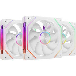 Kit 3 Ventole PWM 12cm, Bianco ARGB, Sistema modulare magnetico, Mars Gaming