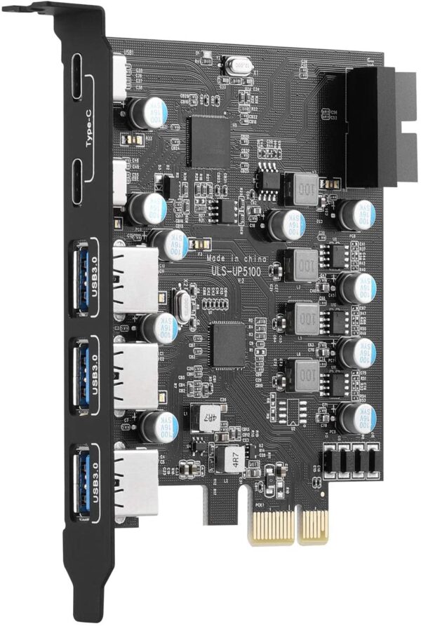 Scheda di PCI
Express con 2 USB Type-c, 3 porte USB 3.0 e connettore interno