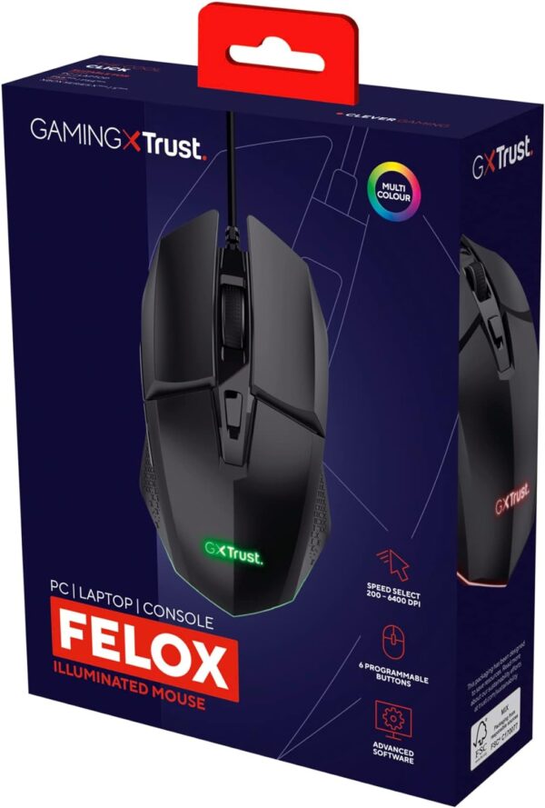 Mouse GXT 109 Felox RGB Trust